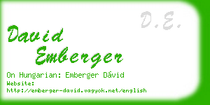 david emberger business card
