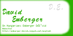 david emberger business card